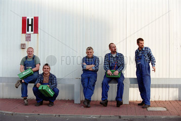 Arbeiter der Internationalen Posener Messe  Polen