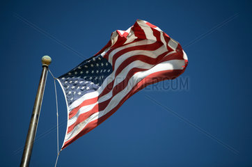 Philadelphia  wehende Nationalflagge der USA