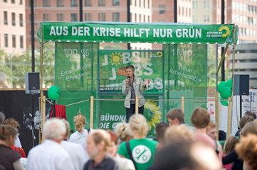 Berlin  Deutschland  Renate Kuenast (Buendnis 90/Die Gruenen) waehrend einer Kundgebung