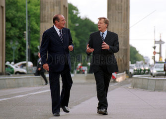 Jacques Chirac und Eberhard Diepgen
