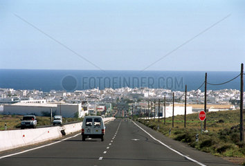 Arrecife  Spanien  Highway zur Stadtmitte