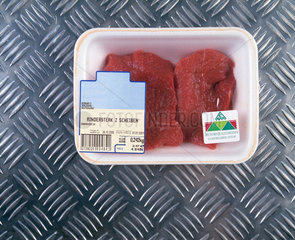 Rindfleisch abgepackt