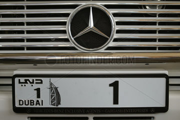 Das Nummernschild am Auto von Scheich Mohammed bin Rashid al Maktoum  Dubai