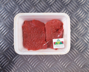 Rindfleisch abgepackt