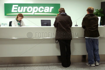 Counter der Europcar Autovermietung