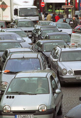Verkehrschaos in der Pariser Innenstadt