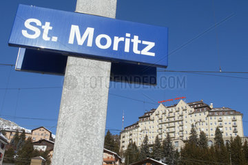 Der Wintersportort St. Moritz
