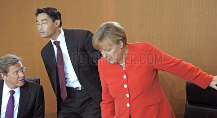 Westerwelle + Roesler + Merkel
