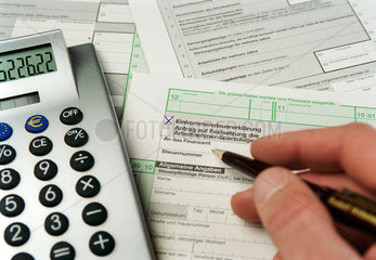 Formular zur Einkommensteuererklarerung