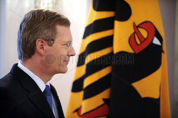 Berlin  Deutschland  Bundespraesident Christian Wulff  CDU  waehrend des Neujahrsempfangs