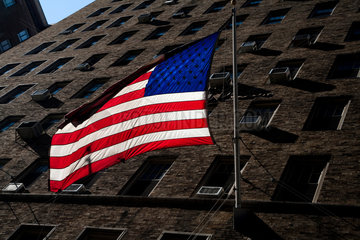 New York City  USA  die amerikanische Nationalflagge