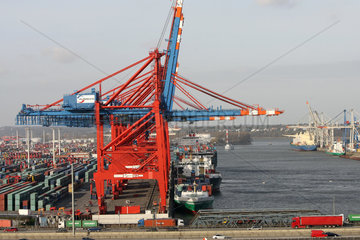 Hamburg  Deutschland  Der Frachtcontainerhafen Hamburg