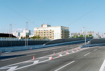 Neubau der Stadtautobahn A 100 in Berlin Neukoelln