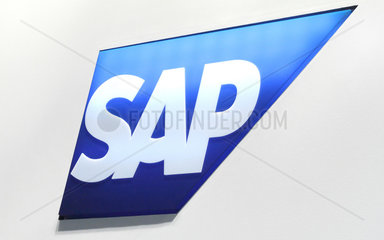 Hannover  Deutschland  das Logo der Firma SAP