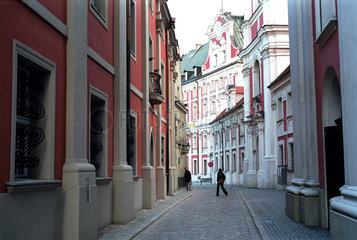 Eine Gasse in der Altstadt von Posen  Polen