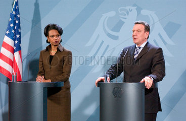 Condoleezza Rice und Gerhard Schroeder