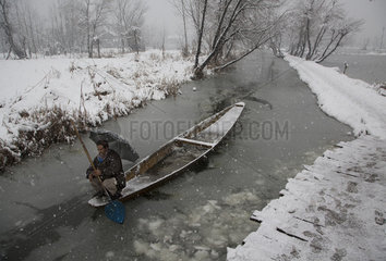 Kaschmir-Srinagar-Schneefall
