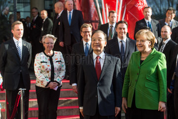 Hannover  Deutschland  Bundeskanzlerin Dr. Angela Merkel und Wen Jiabao  Premierminister von China