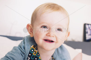 Baby smiling  portrait