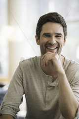 Man laughing  portrait