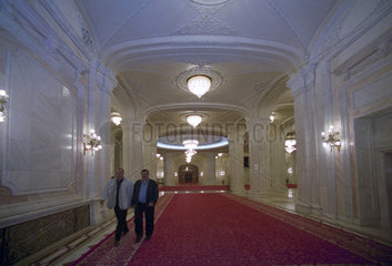 Innenaufnahme im Parlamentspalast (Palatul Parlamentului) in Bukarest