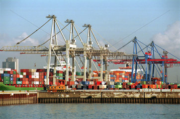 Hamburg  Deutschland  Containerterminal im Hafen