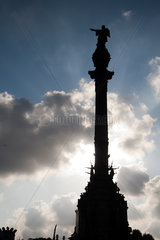 Barcelona  Spanien  Kolumbus-Monument auf dem Placa del Portal de la Pau