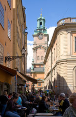 Stockholm  Schweden  Menschen in der Altstadt