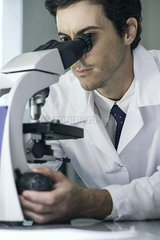 Chemist at work in laboratory