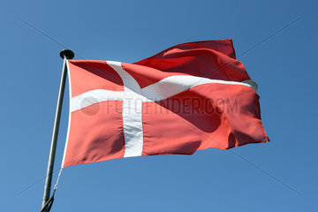 Hamburg  Deutschland  daenische Nationalfahne