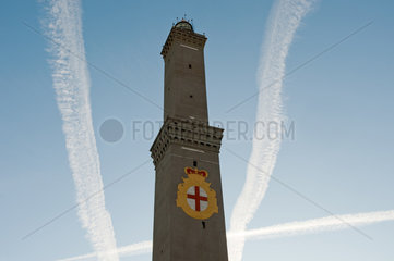 Genua  Italien  der Leuchtturm von Genua