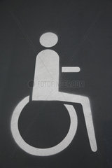 Mainz  Deutschland  Piktogramm Rollstuhlfahrer