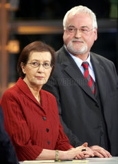 Simonis  SPD  und Carstensen  CDU  bei der Landtagswahl