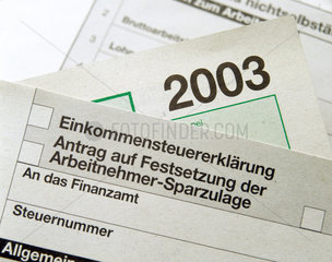 Detail des Formulars zur Steuererklaerung fuer 2003