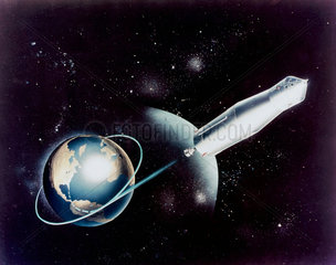 Artist’s impression of an early Apollo mission concept  1968.