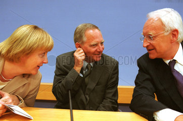 Dr. Angela Merkel  Dr. Wolfgang Schaeuble und Dr. Edmund Stoiber