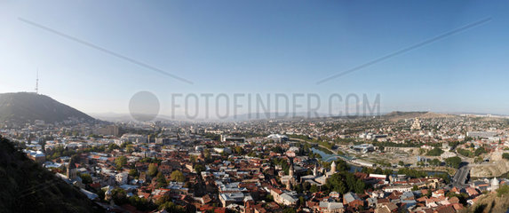 Tiflis  Georgien  Panorama von Tiflis