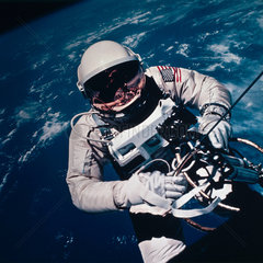 Astronaut Ed White spacewalking  1965.