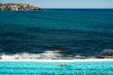 Sydney  Australien  Schwimmer im Bondi Icebergs Swimming Club