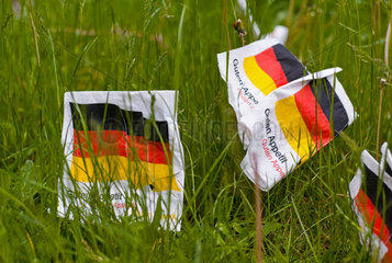 Berlin  Deutschland  Papierservietten bedruckt mit Deutschlandfahne
