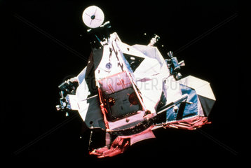 Apollo 17 Lunar Module after lift-off from the Moon  1972.