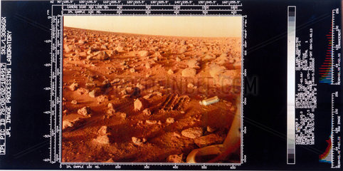 Close up of the Martian surface photographed by Viking 2  1976.