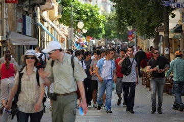 Nikosia  Republik Zypern  die Einkaufsmeile Ledra Street