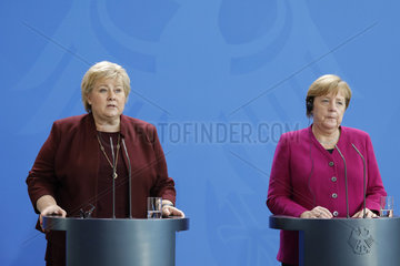 Bundeskanzleramt Treffen Merkel Solberg