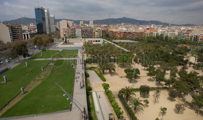 Barcelona  Spanien  der Parc Joan Miro