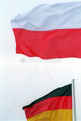 Die polnische und deutsche Fahne
