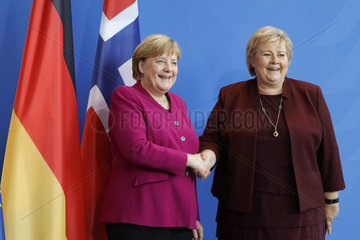 Bundeskanzleramt Treffen Merkel Solberg