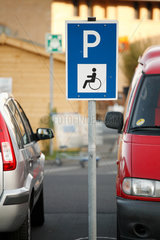 Berlin  Deutschland  Behindertenparkplatz