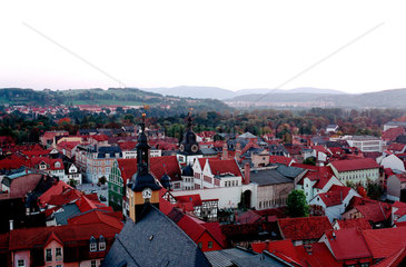 Rudolstadt  Blick auf das Stadtzentrum