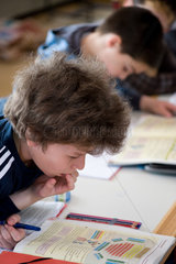 Tuttlingen  Deutschland  Matheunterricht in einer dritten Klasse